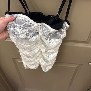 Edikted Lace Bandeau in Black and White